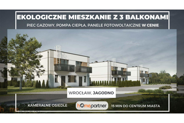 Wrocław, Krzyki, Jagodno, Konduktorska, Energooszczędne mieszkanie z 3 balkonami-Jagodno!